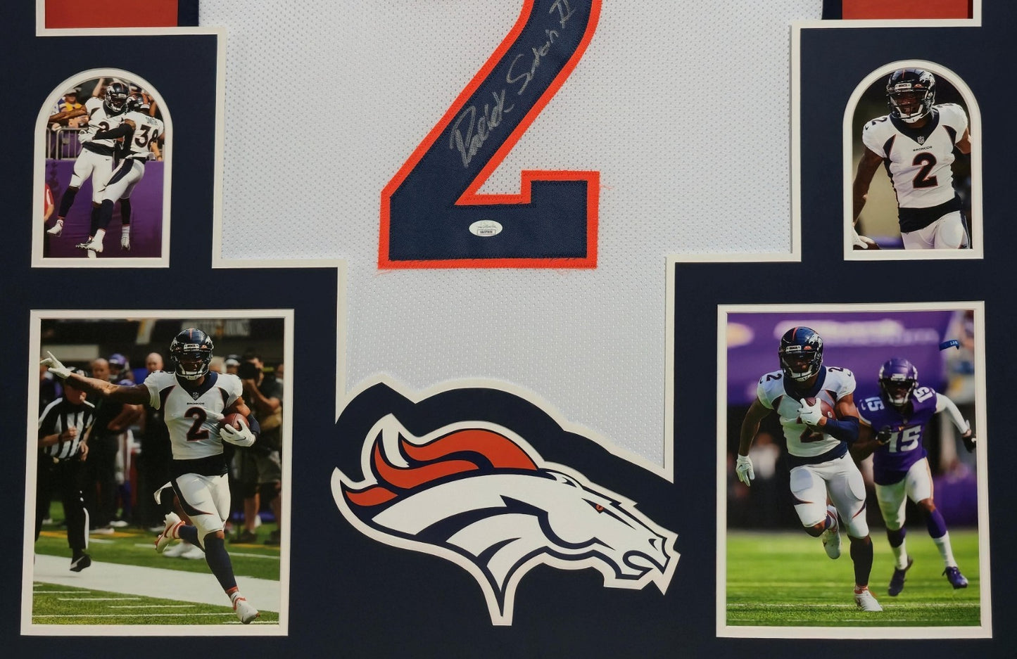 Framed Denver Broncos Pat Surtain Ii Autographed Signed Jersey Jsa Coa