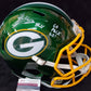 Green Bay Packers Eric Stokes Signed 2X Insc Full Size Flash Replica Helmet Jsa
