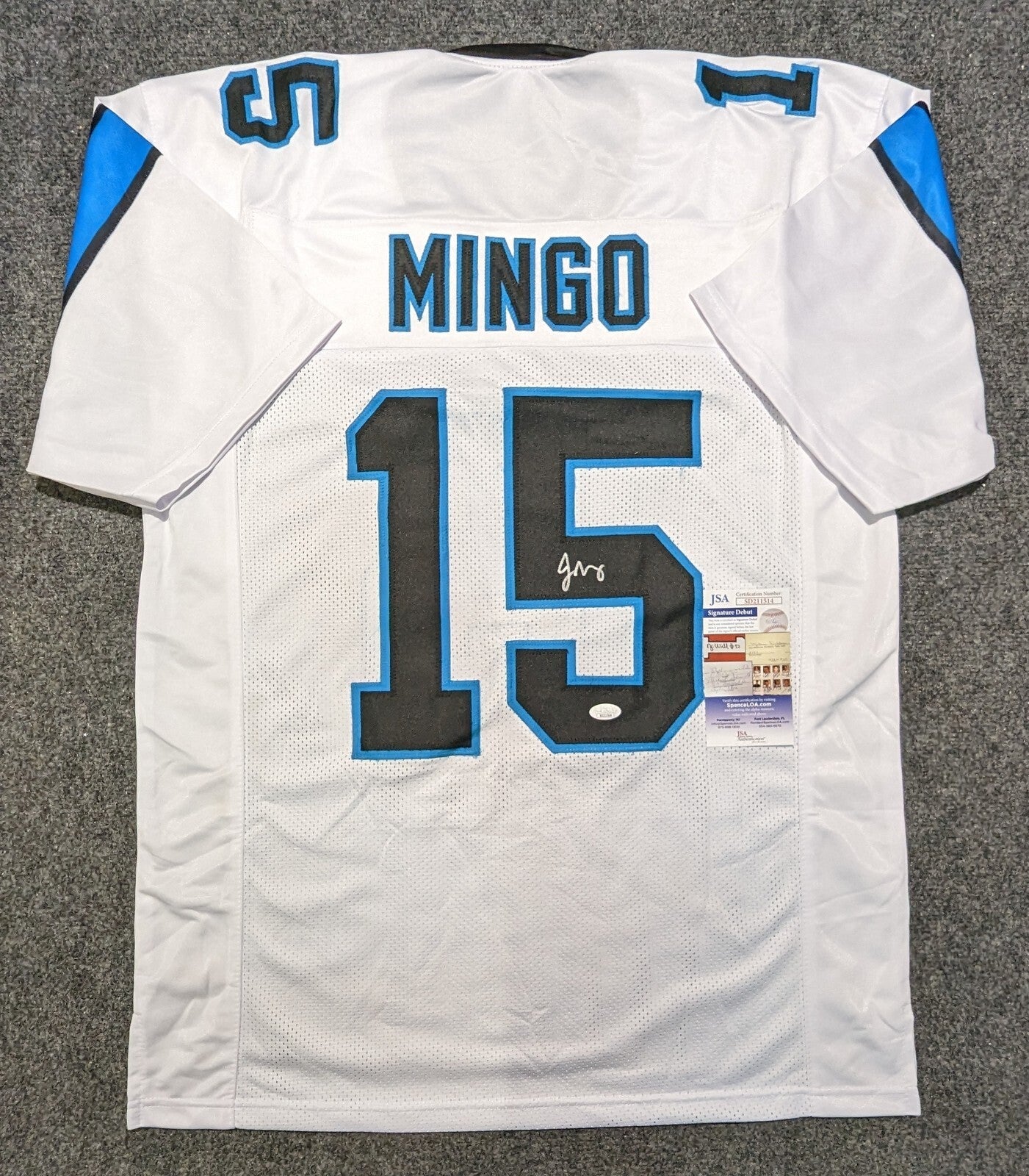 Carolina Panthers Jonathan Mingo Autographed Signed Jersey Jsa  Coa