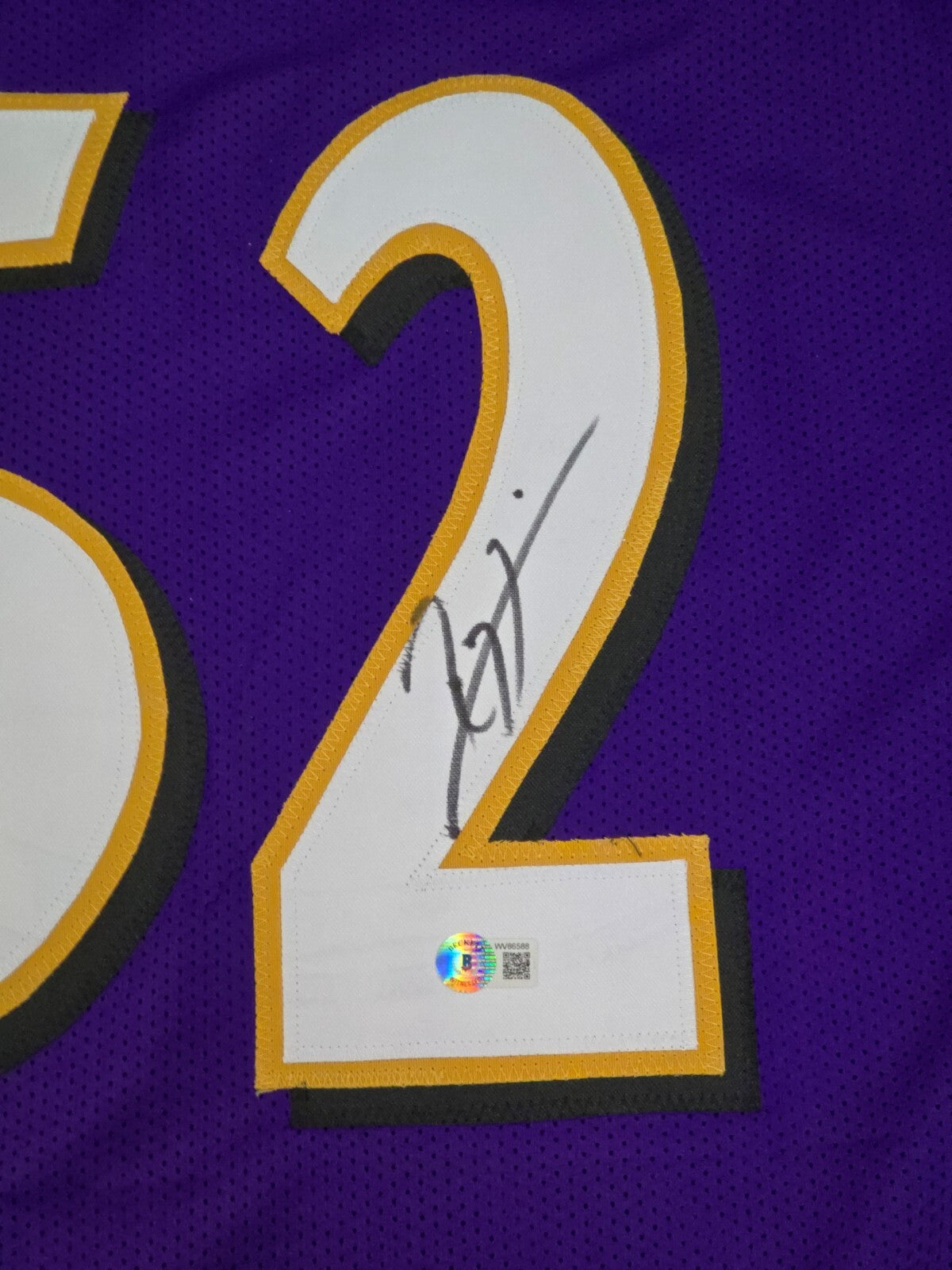 Baltimore Ravens Ray Lewis Autographed Signed Jersey Beckett Holo