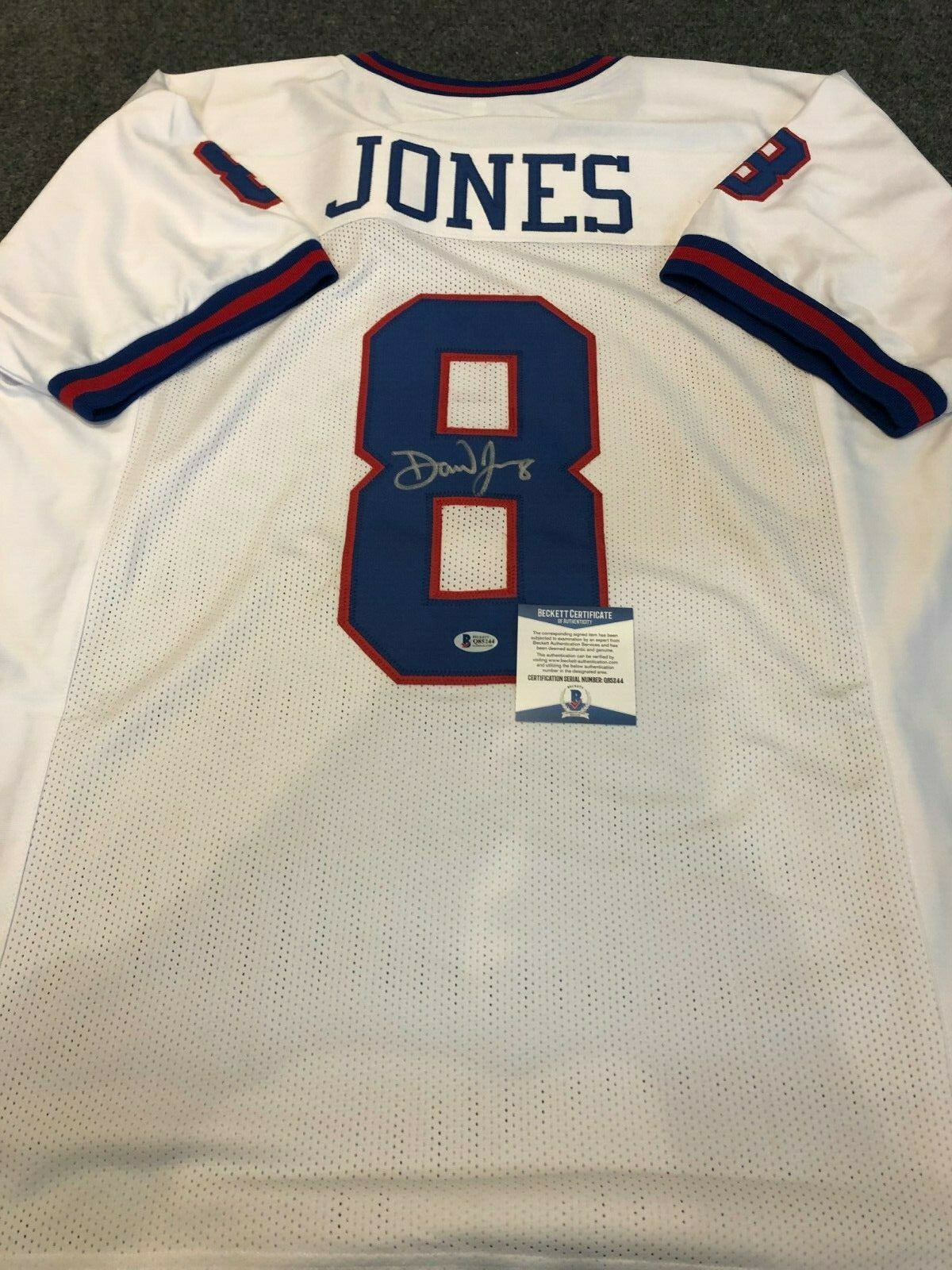 N.Y. Giants Daniel Jones Autographed Signed Jersey Beckett Coa