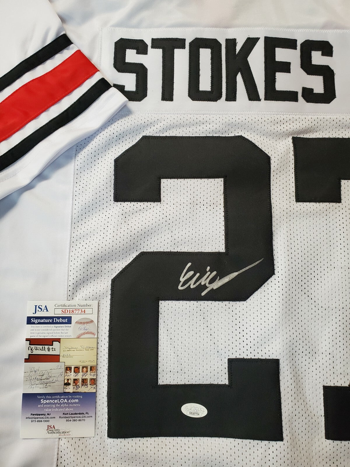 Georgia Bulldogs Eric Stokes Autographed Signed Jersey Jsa  Coa