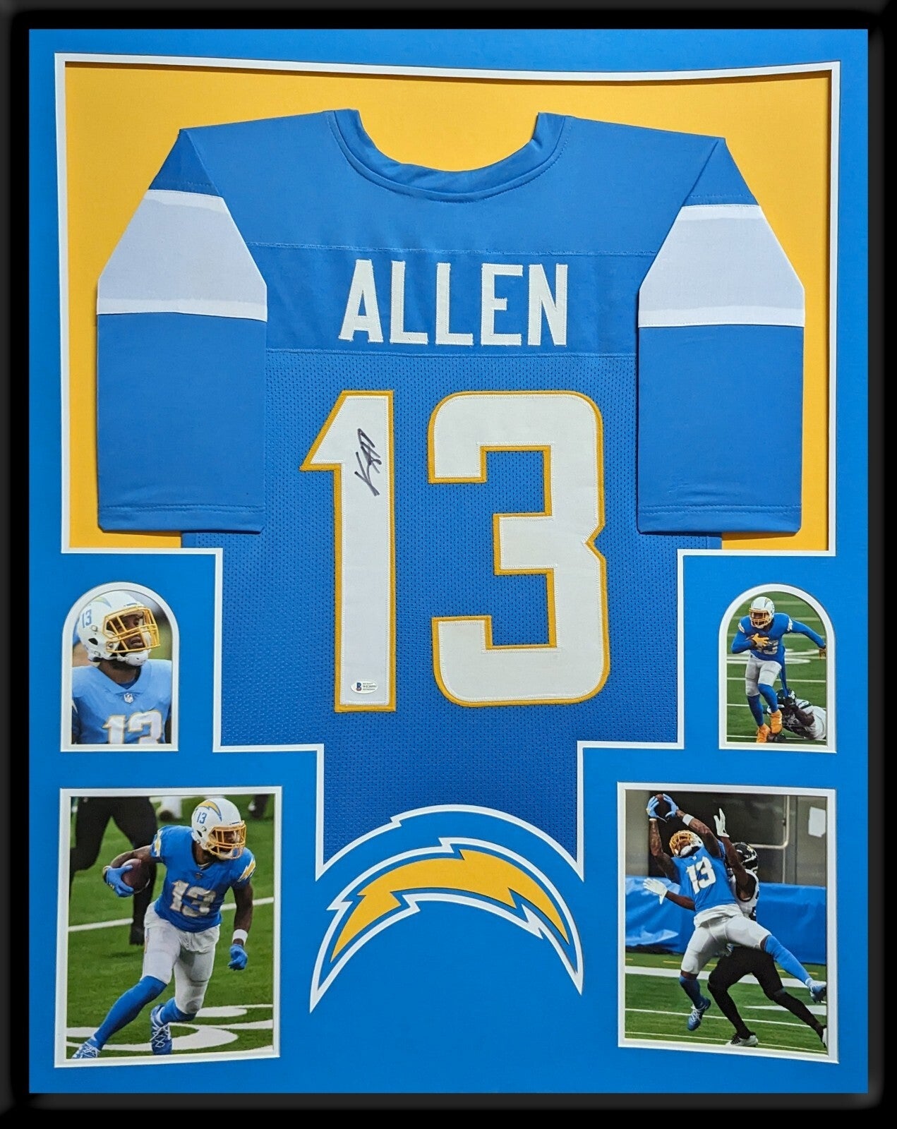 Framed San Diego Chargers Keenan Allen Signed Jersey Beckett Coa