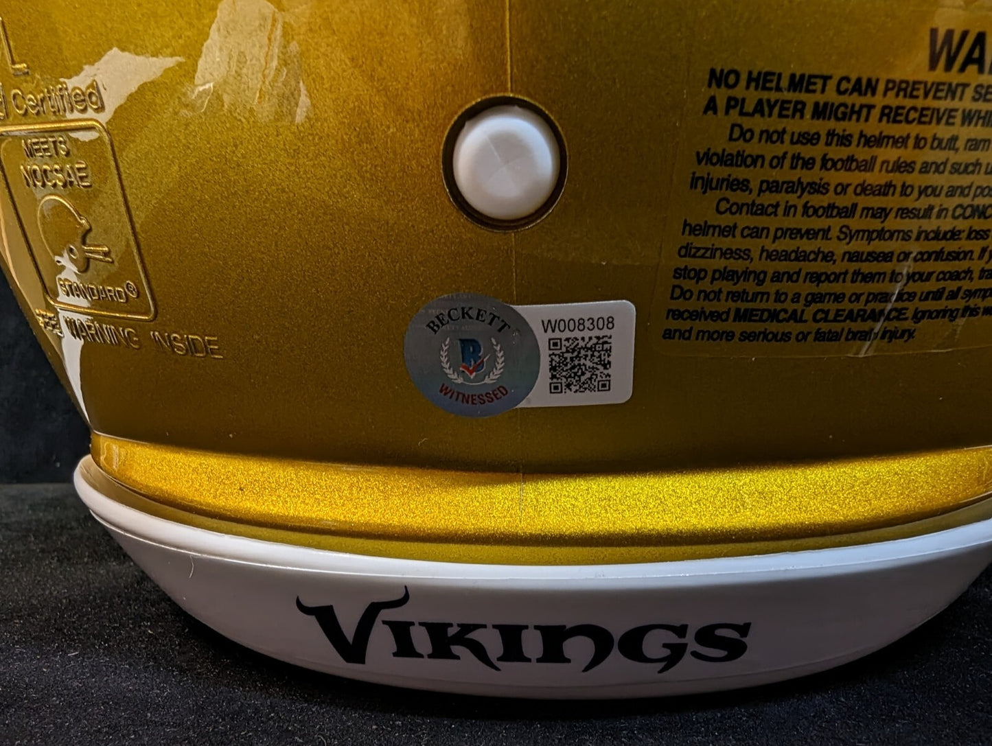 Minnesota Vikings Dalvin Cook Signed Full Size Flash Authentic Helmet Jsa Coa