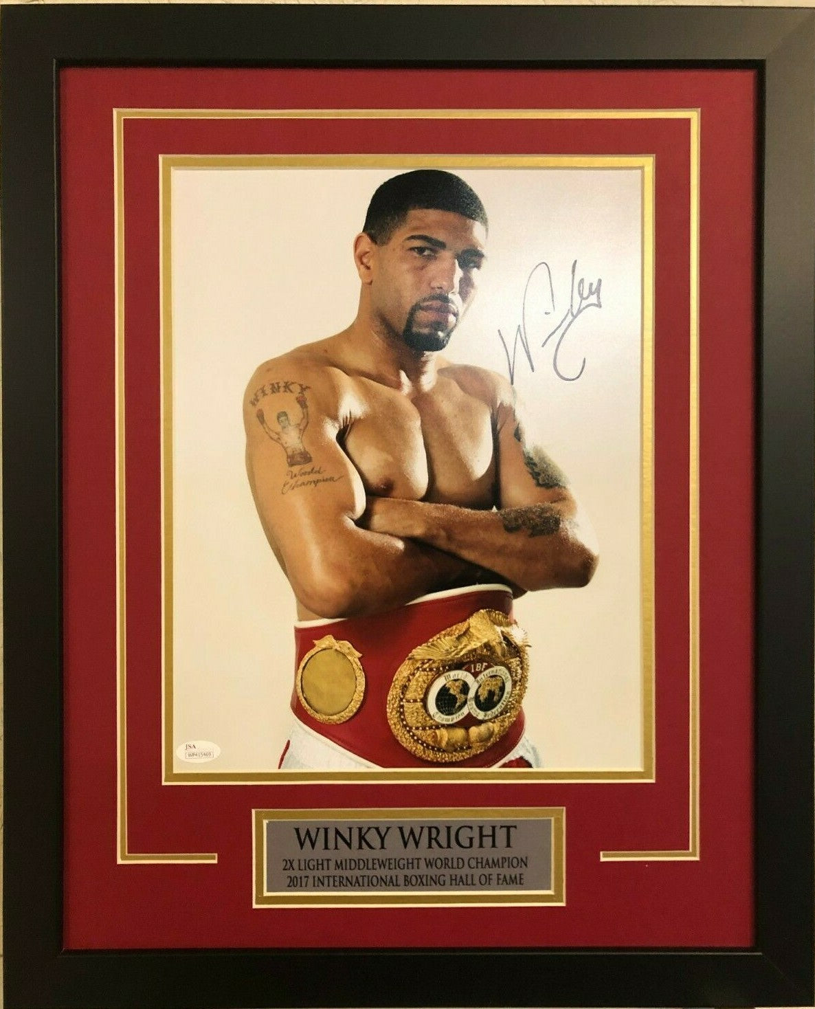 Framed Winky Wright Autographed Signed 11X14 Photo Jsa Coa