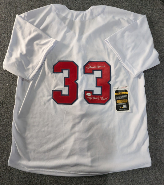 Washington Senators Frank Howard Autographed Inscribed Custom Jersey Jsa Coa