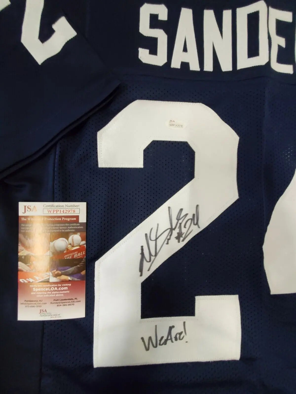 Penn State Miles Sanders Autographed Signed Inscribed Jersey Jsa Coa