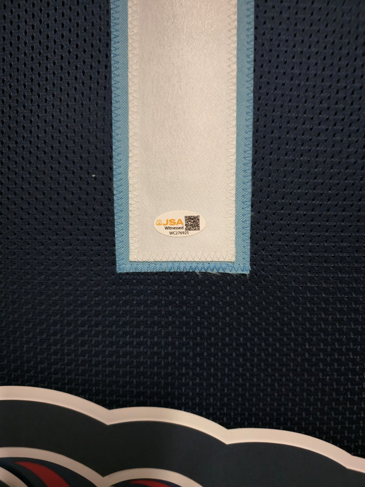 Framed Tennessee Titans Cam Ward Autographed Signed Jersey Jsa Coa