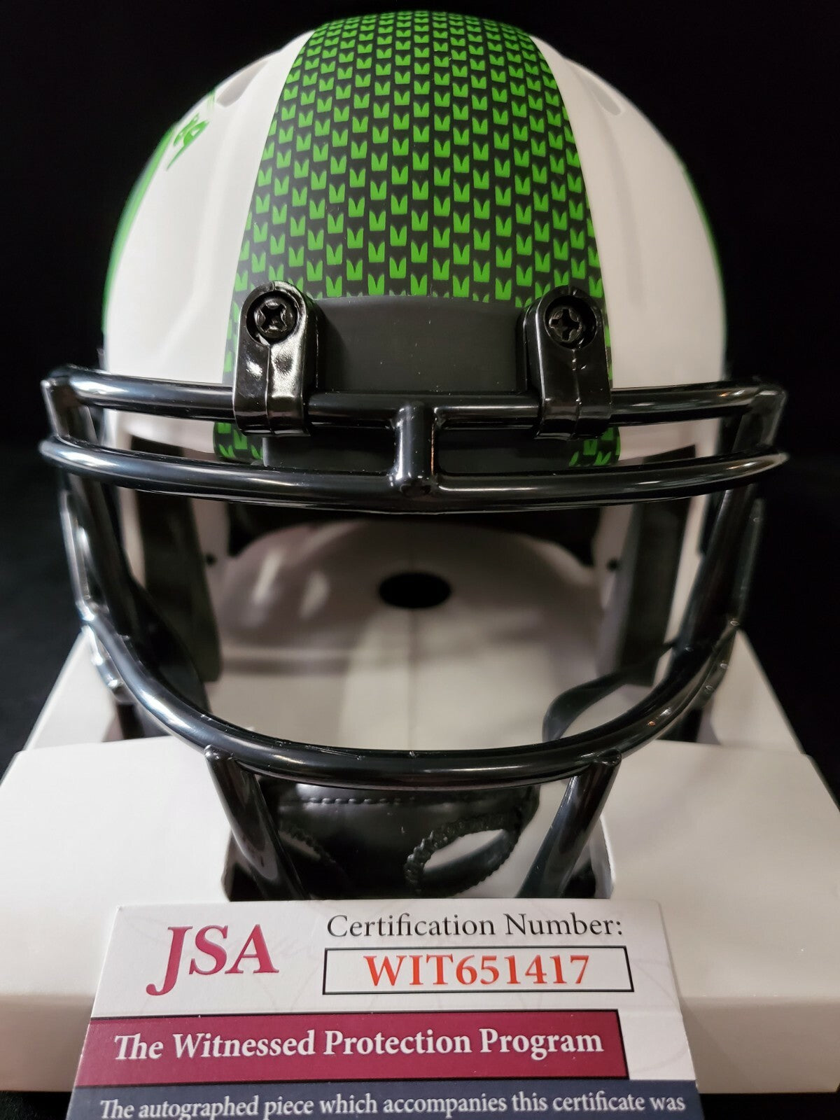 Seattle Seahawks Bobby Engram Signed Lunar Mini Helmet Jsa Coa