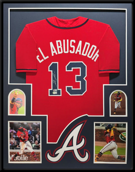 Framed Atlanta Braves Ronald Acuna Jr Signed "El Abusador" Jersey Beckett Holo