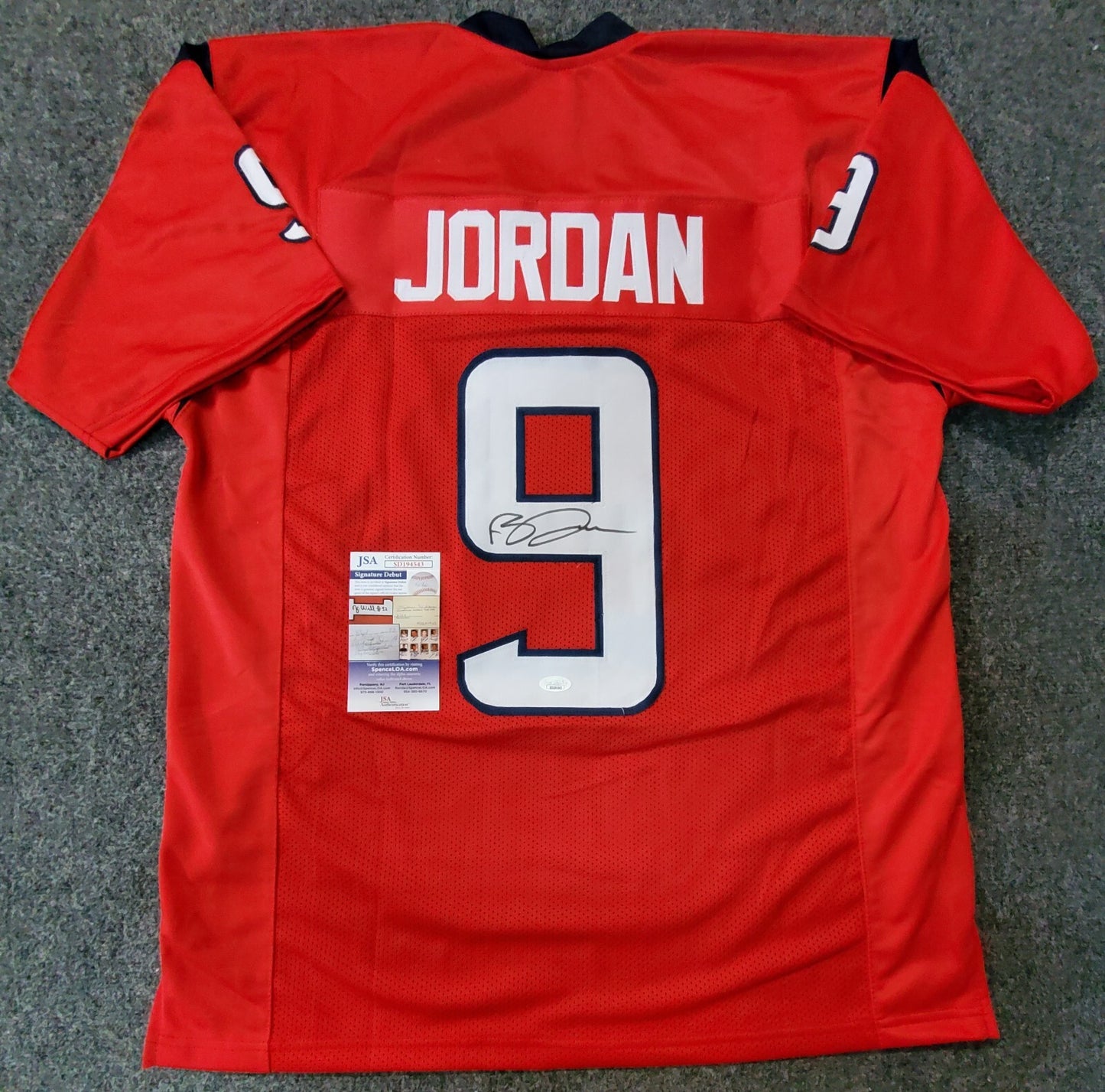 Houston Texans Brevin Jordan Autographed Signed Jersey Jsa  Coa
