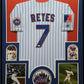 Framed New York Mets Jose Reyes Autographed Signed Jersey Jsa Coa