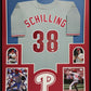 Framed Philadelphia Phillies Curt Schilling Autographed Signed Jersey Jsa Coa