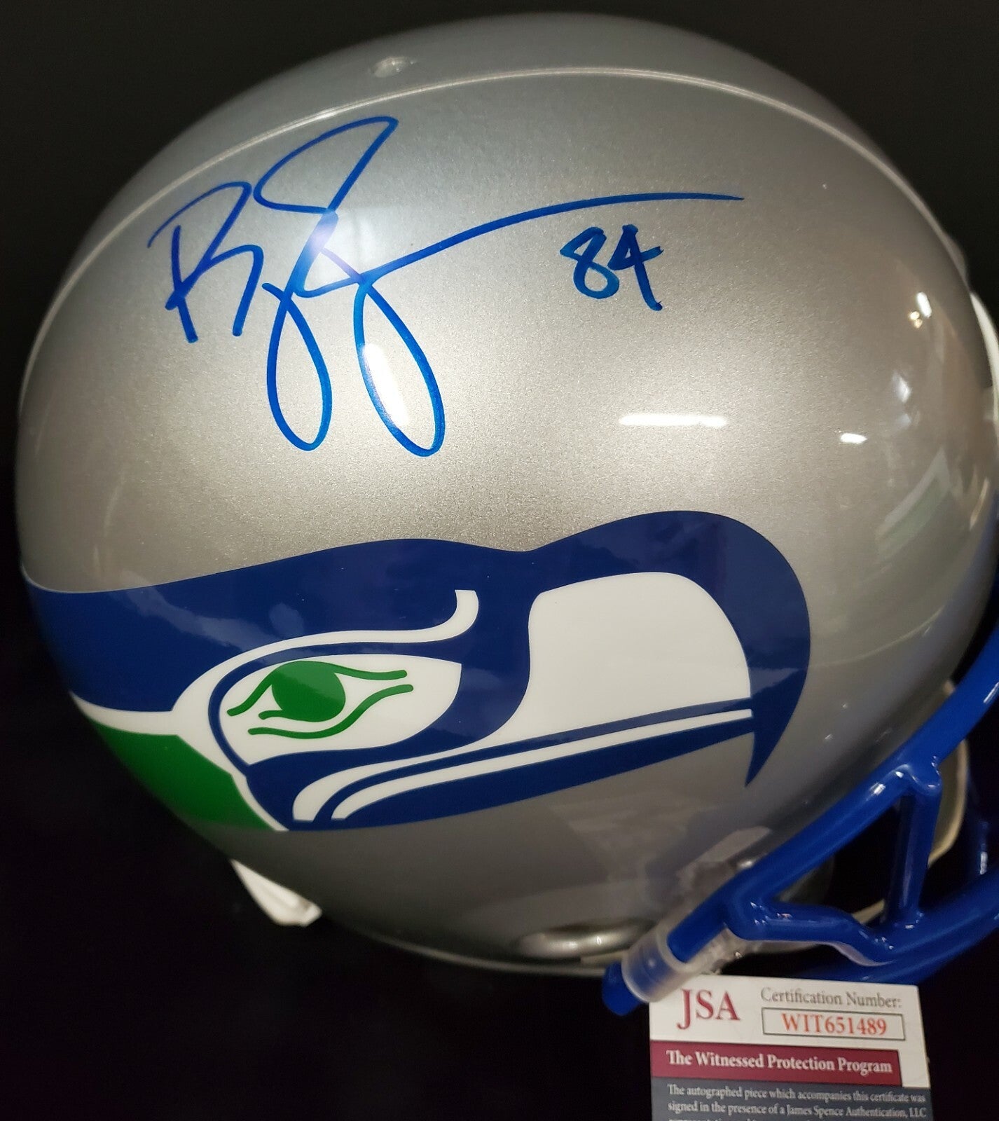 Seattle Seahawks Bobby Engram Autographed Full Size T/B Replica Helmet Jsa Coa