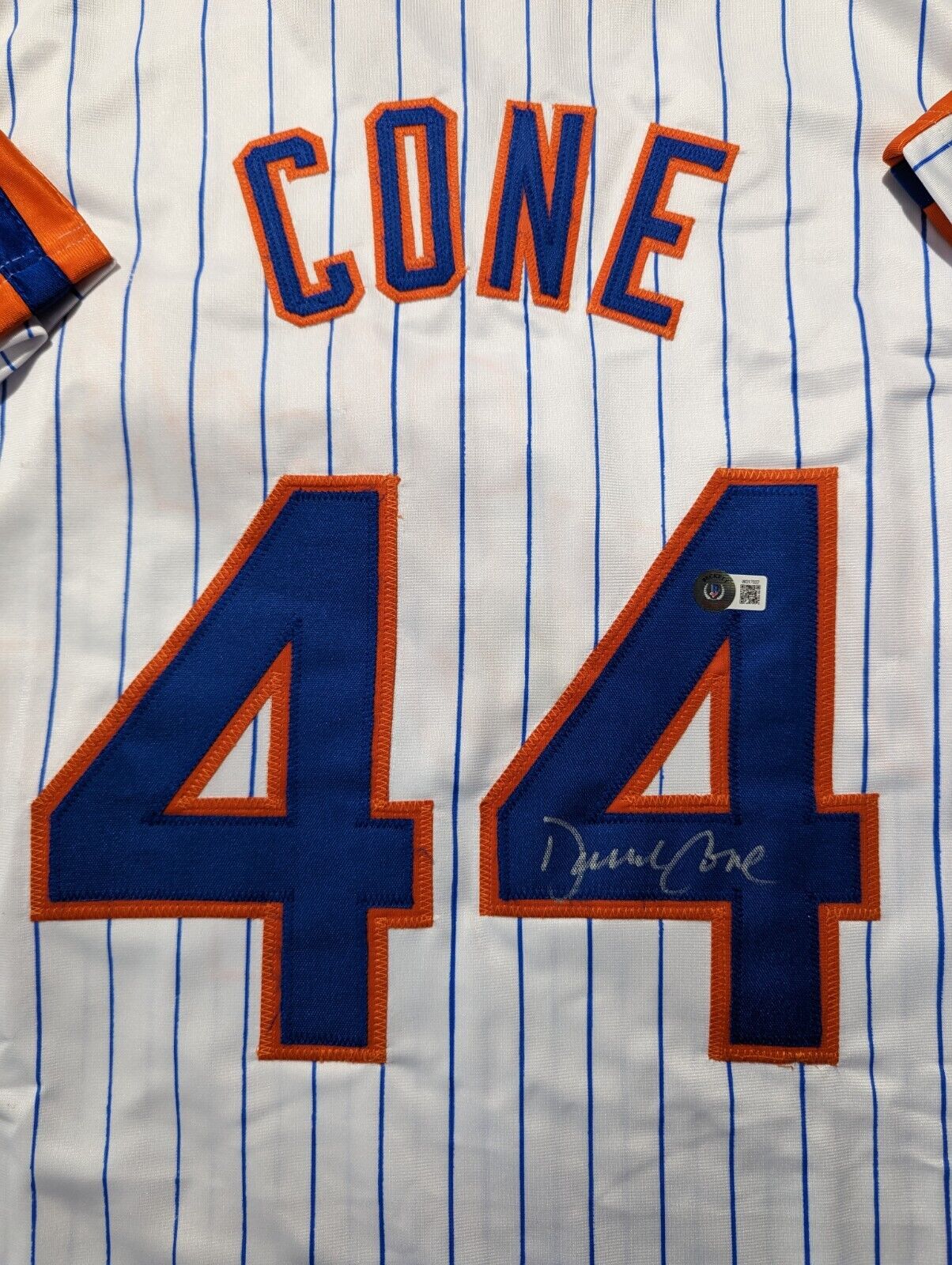 MVP Authentics New York Mets David Cone Autographed Signed Jersey Beckett Holo 99 sports jersey framing , jersey framing