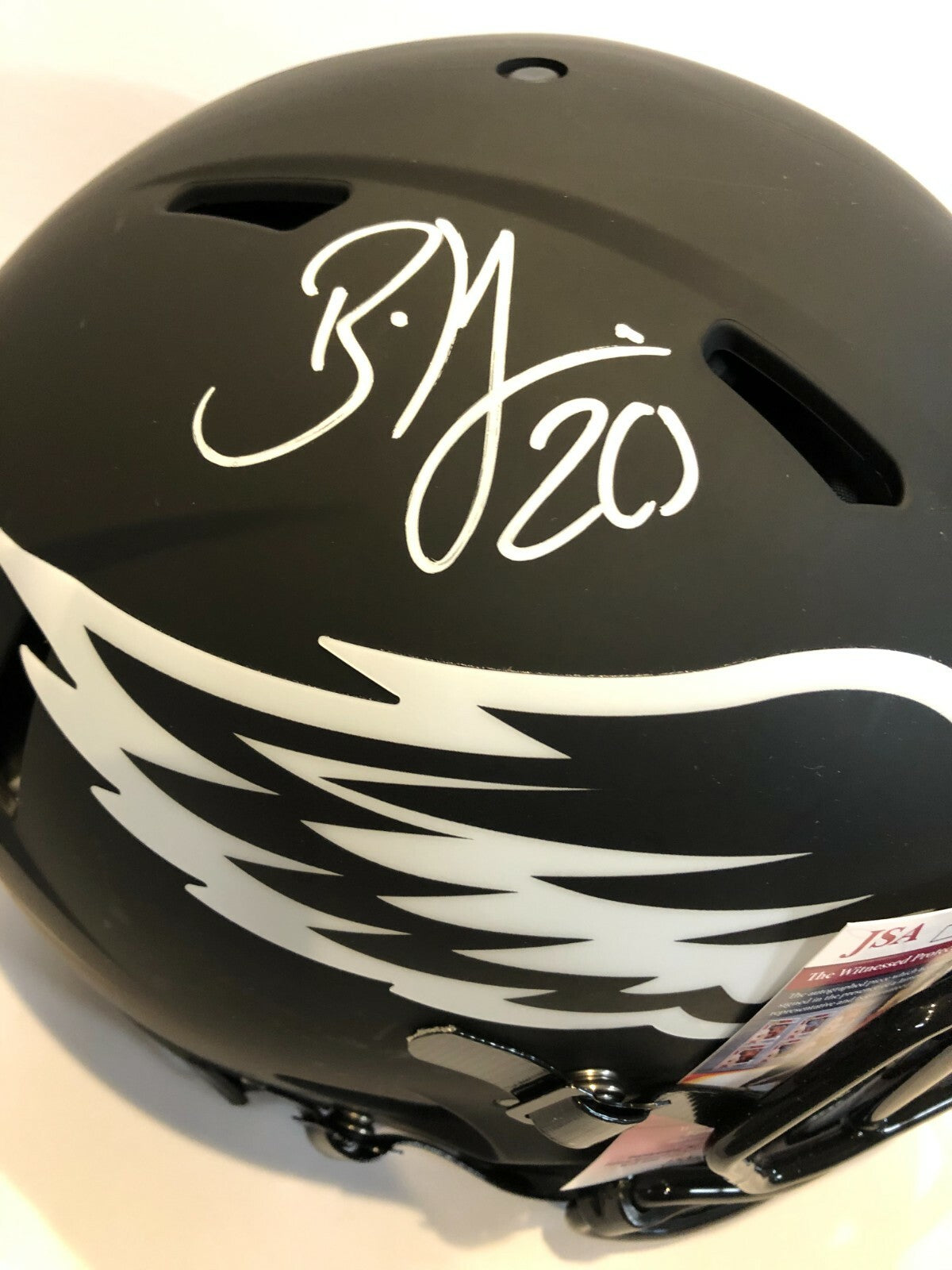 Brian Dawkins Signed Eagles Full Size Speed Eclipse Authentic Helmet Jsa Coa