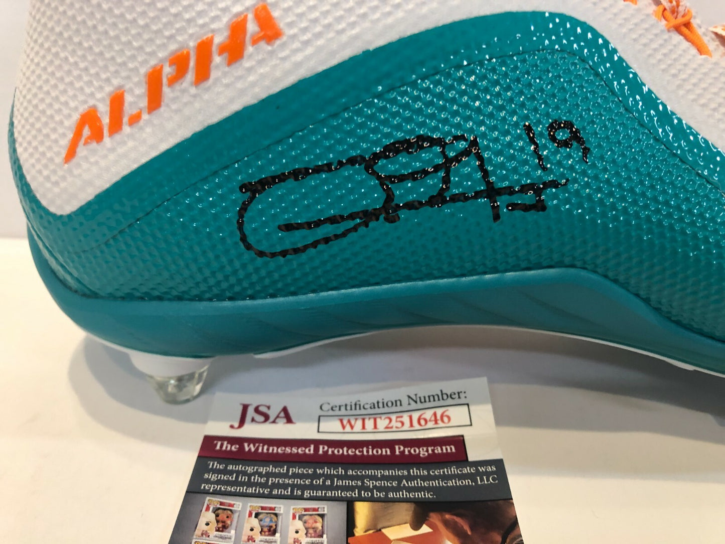 Miami Dolphins Jakeem Grant Autographed Signed Nike Cleat Jsa Coa