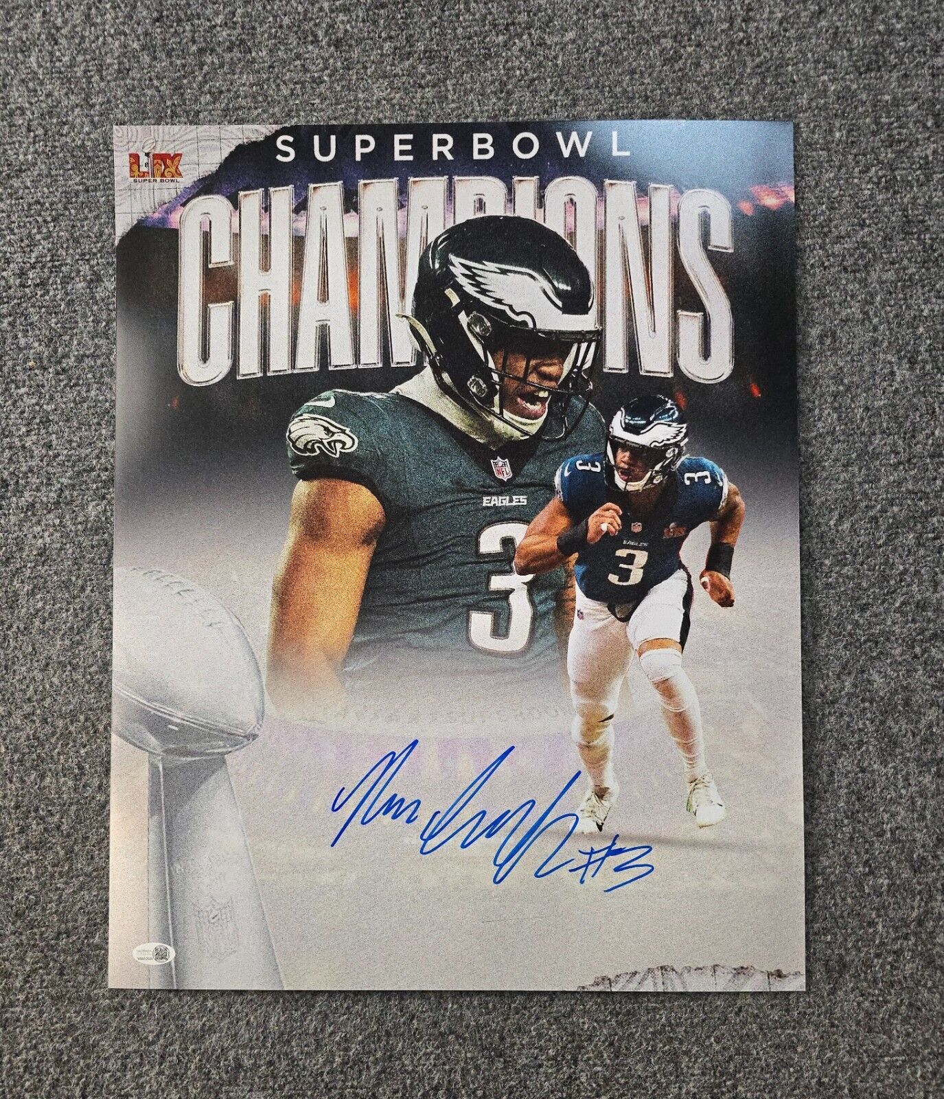 Philadelphia Eagles Nolan Smith Jr Autographed Signed 16X20 Photo Jsa Holo