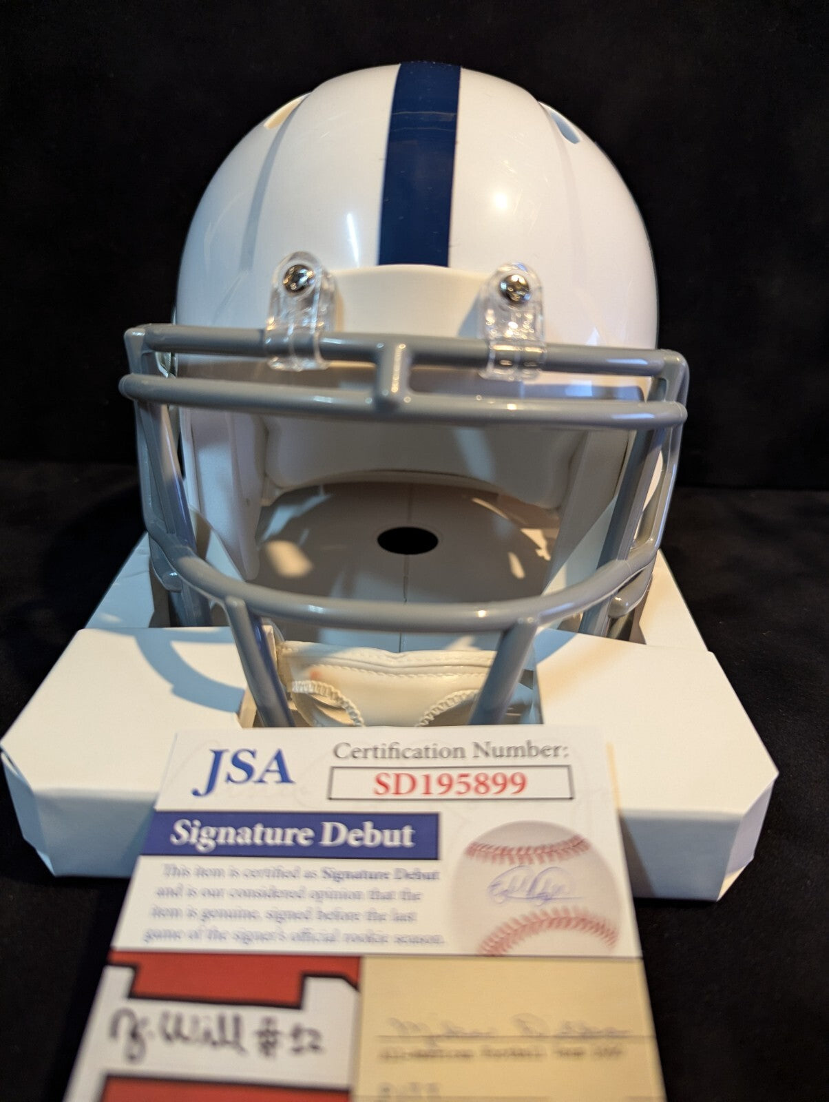 Indianapolis Colts Laiatu Latu Autographed Signed Speed Mini Helmet Jsa Coa