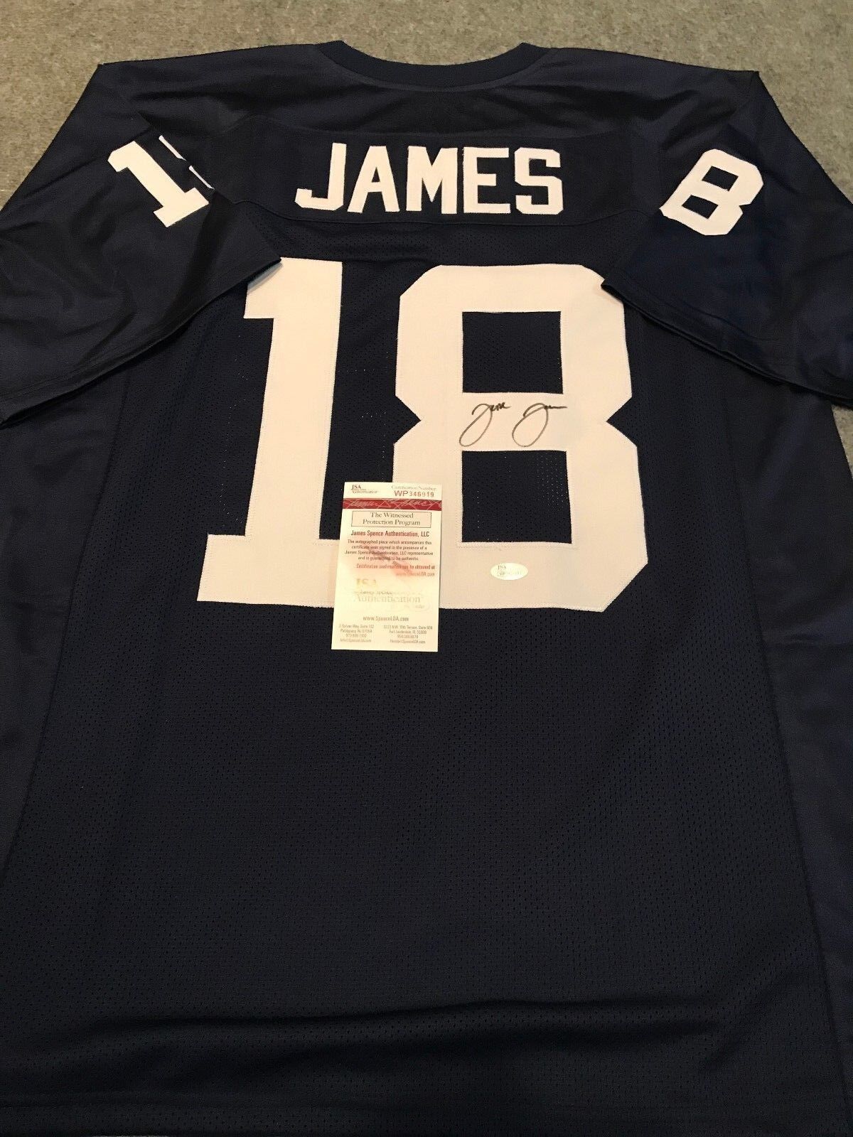 Jesse James Autographed Signed Penn State Jersey Jsa Coa