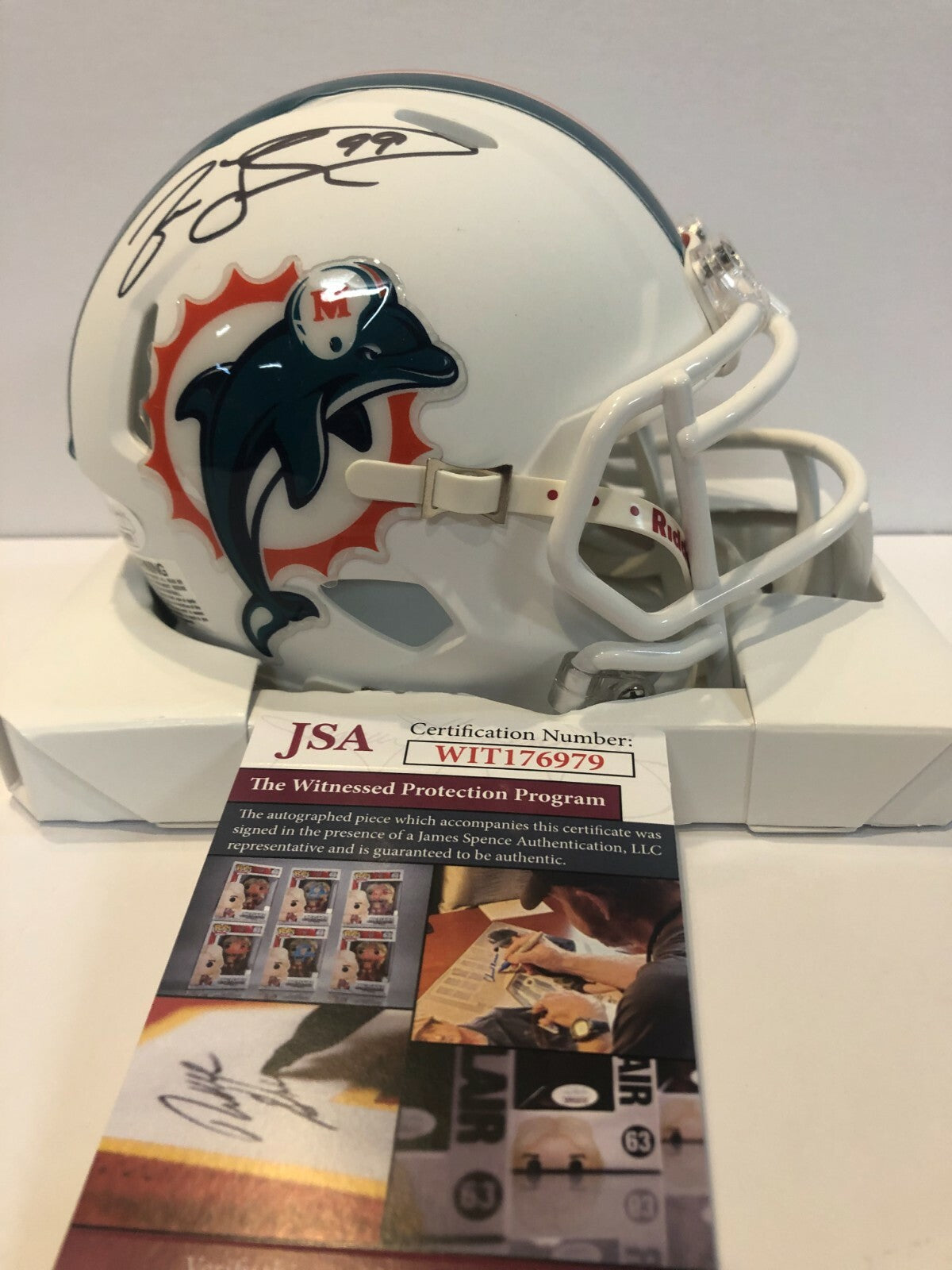 Jason Taylor Autographed Signed Miami Dolphins Speed Mini Helmet Jsa Coa