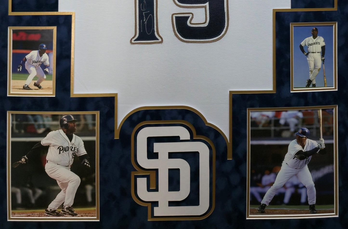 Framed In Suede San Diego Padres Tony Gwynn Signed Jersey Mounted Memories Coa