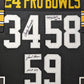 Framed Pittsburgh Steelers 24 Pro Bowls 3X Signed Stat Jersey Jsa Coa