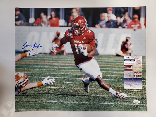 Louisville Cardinals Javian Hawkins Autographed 16X20 Photo Jsa Coa