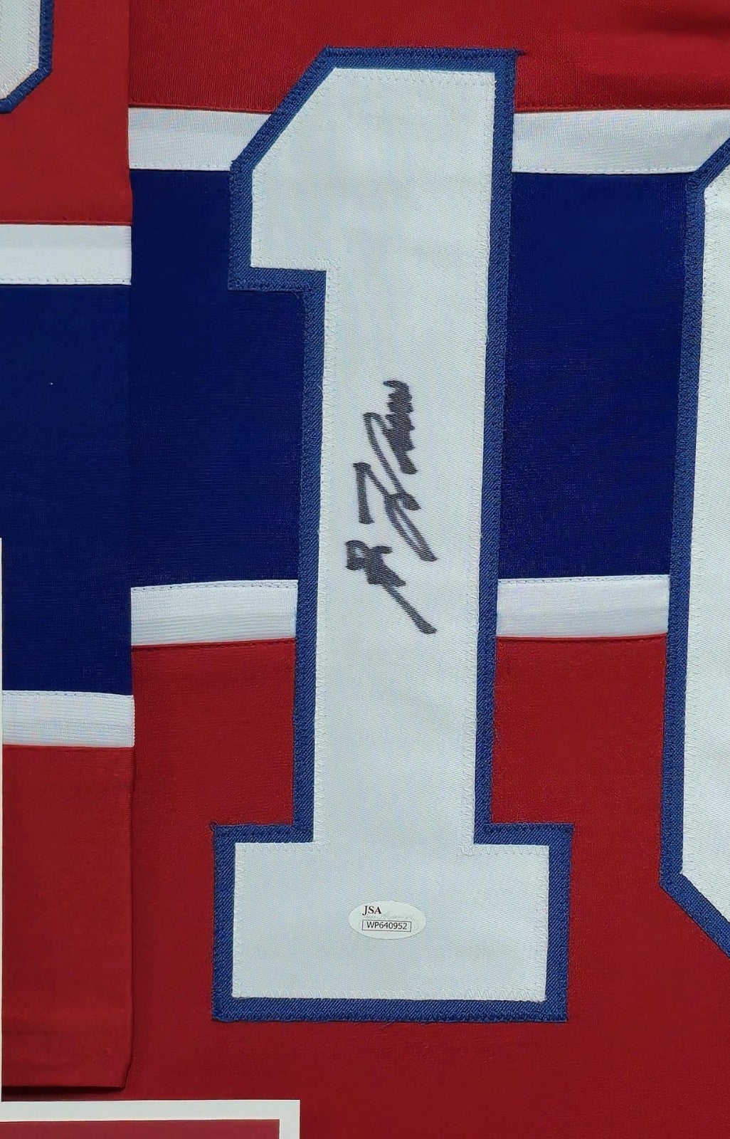 Framed Montreal Canadiens Guy Lafleur Autographed Signed Jersey Jsa Coa