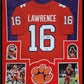 Suede Framed Clemson Tigers Trevor Lawrence Autographed  Jersey Fanatics Holo