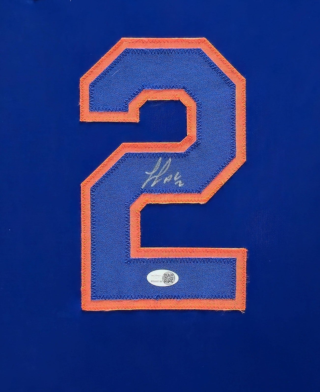Framed New York Mets Luisangel Acuna Autographed Signed Jersey Jsa Coa