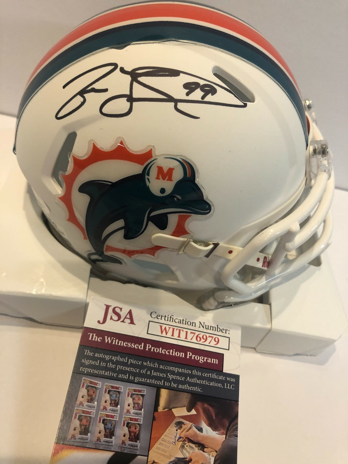 Jason Taylor Autographed Signed Miami Dolphins Speed Mini Helmet Jsa Coa