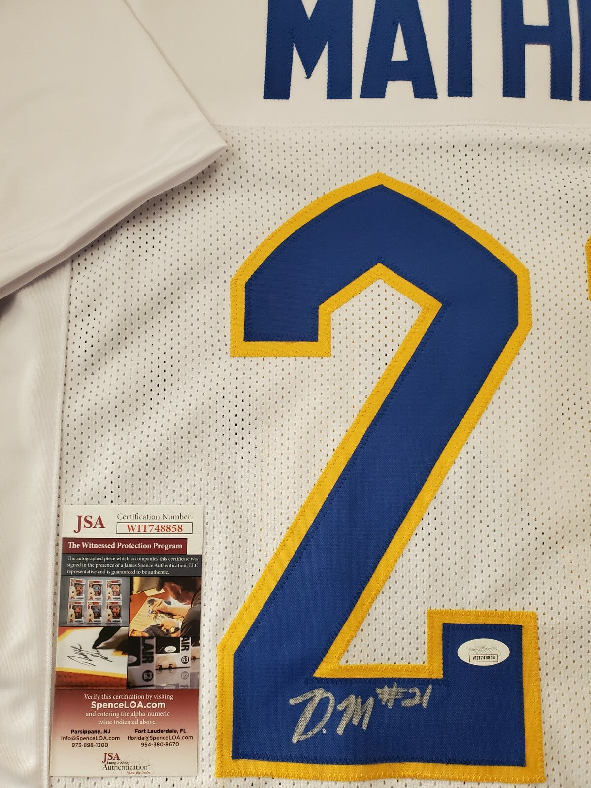 Pitt Panthers Damarri Mathis Autographed Signed Jersey Jsa Coa