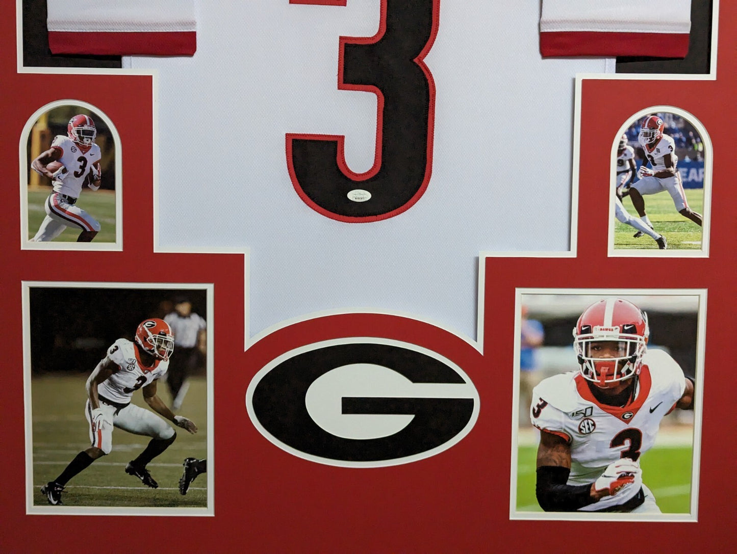 Framed Georgia Bulldogs Tyson Campbell Autographed Signed Jersey Jsa Coa