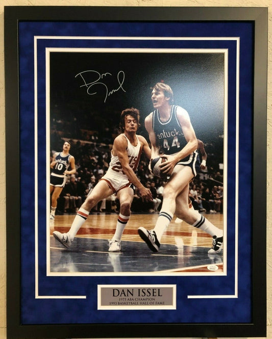 Dan Issel Framed Signed Kentucky Colonels 16X20 Photo Jsa Coa