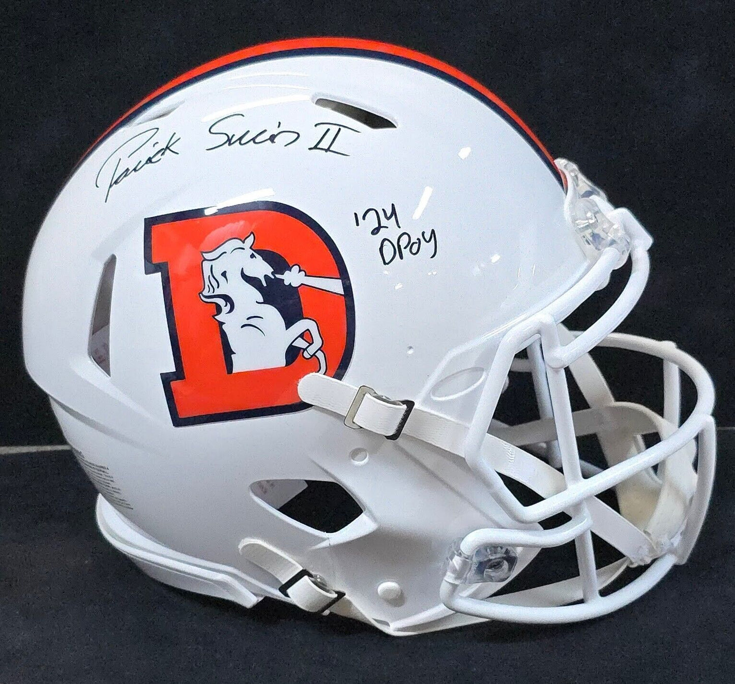 Denver Broncos Pat Surtain Ii Signed Insc Authentic Full Size Helmet Beckett