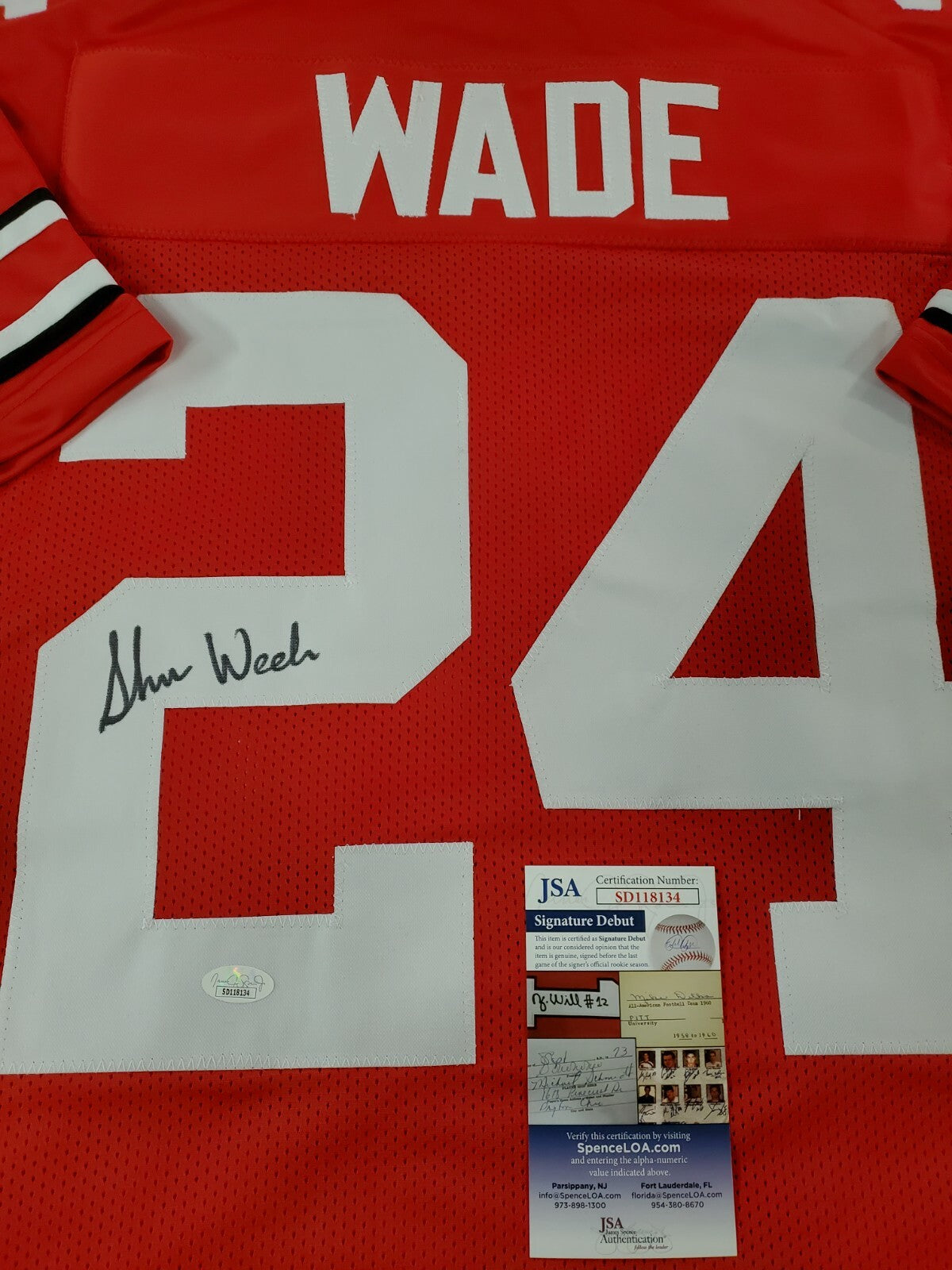 Ohio State Buckeyes Shaun Wade Autographed Signed Jersey Jsa Signature Debut Coa