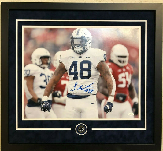Shareef Miller Framed Signed Penn State 16X20 Photo Jsa Coa