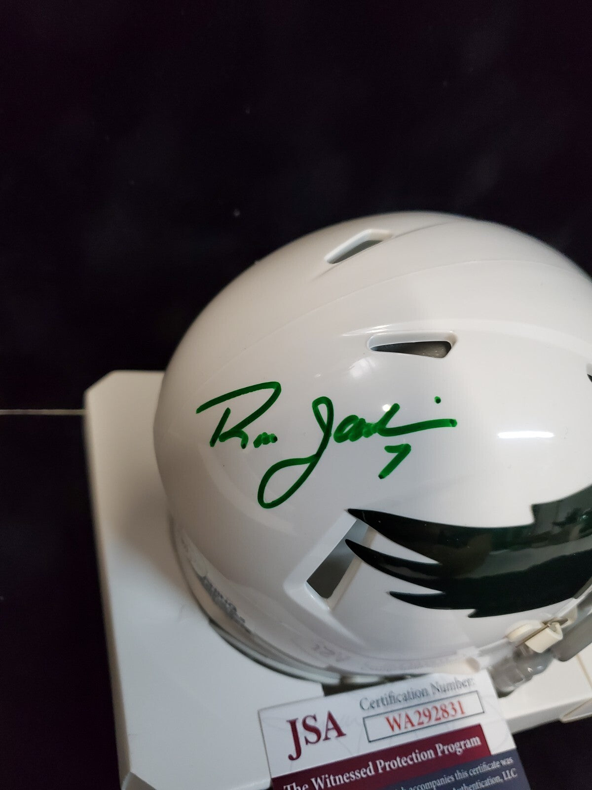 Philadelphia Eagles Ron Jaworski Autographed Signed Speed Mini Helmet Jsa Coa