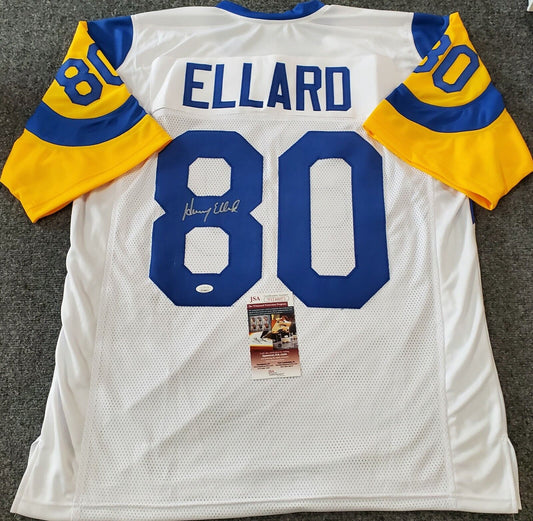 MVP Authentics Los Angeles Rams Henry Ellard Autographed Signed Jersey Jsa Coa 116.10 sports jersey framing , jersey framing