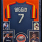 Suede Framed Houston Astros Craig Biggio Autographed Signed Jersey Psa Coa