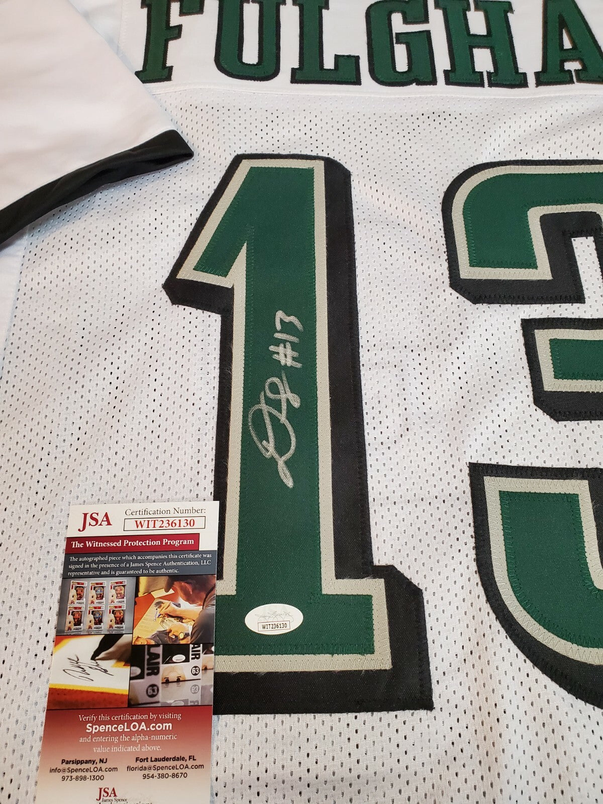 Philadelphia Eagles Travis Fulgham Autographed Signed Jersey Jsa Coa