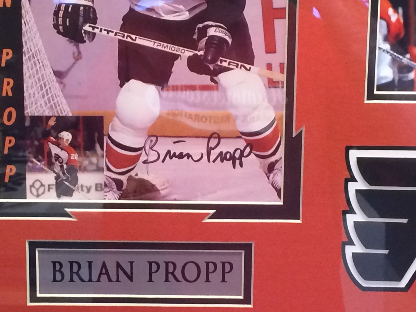 Framed Autographed Signed Brian Propp Philadelphia Flyers 8X10 Photo W/Proof