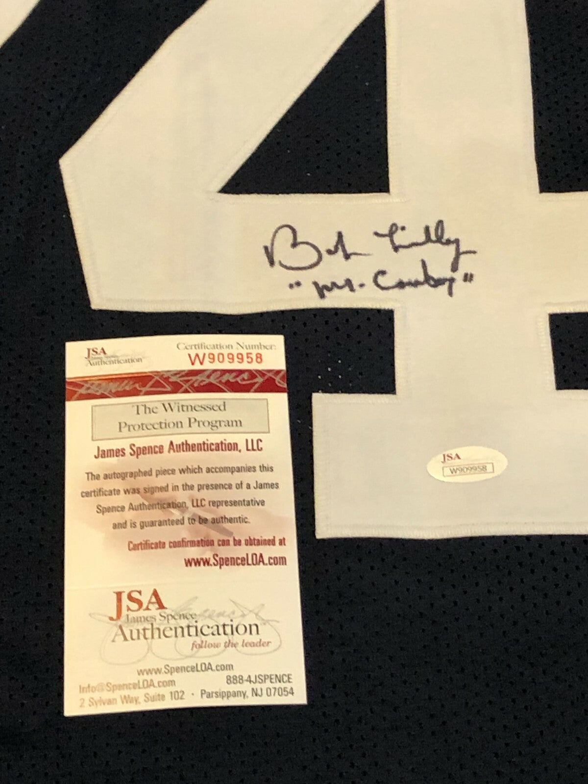 Dallas Cowboys Bob Lilly Autographed Signed Inscribed Jersey Jsa Coa