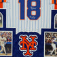 Suede Framed N.Y. Mets Darryl Strawberry Autographed Inscribed Jersey Jsa Coa
