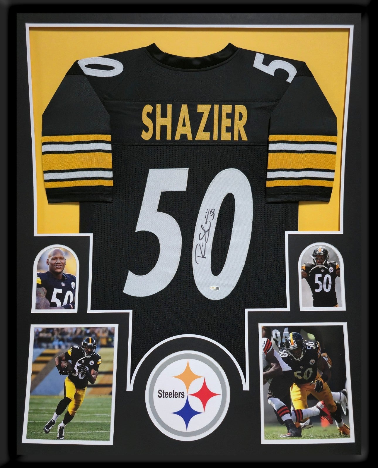 Framed Pittsburgh Steelers Ryan Shazier Autographed Signed Jersey Jsa Holo