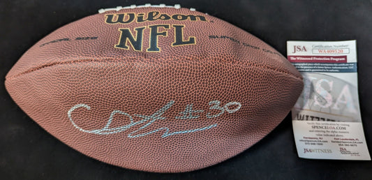 Denver Broncos Caden Sterns Autographed Signed Nfl Football Jsa Coa
