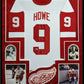 Suede Framed Detroit Red Wings Gordie Howe Autographed Inscribed Jersey Beckett