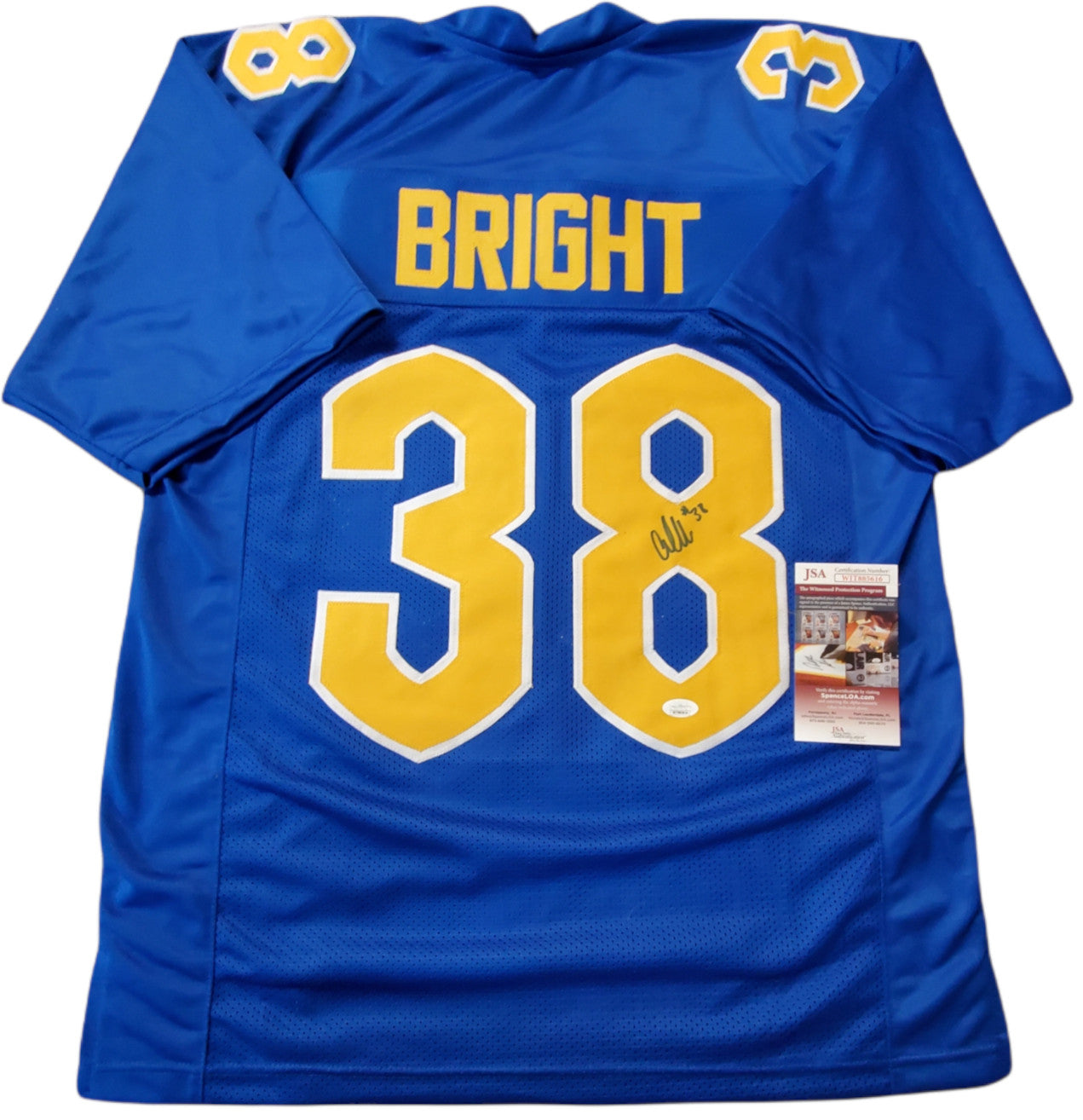 Pitt Panthers Cam Bright Autographed Signed Jersey Jsa Coa