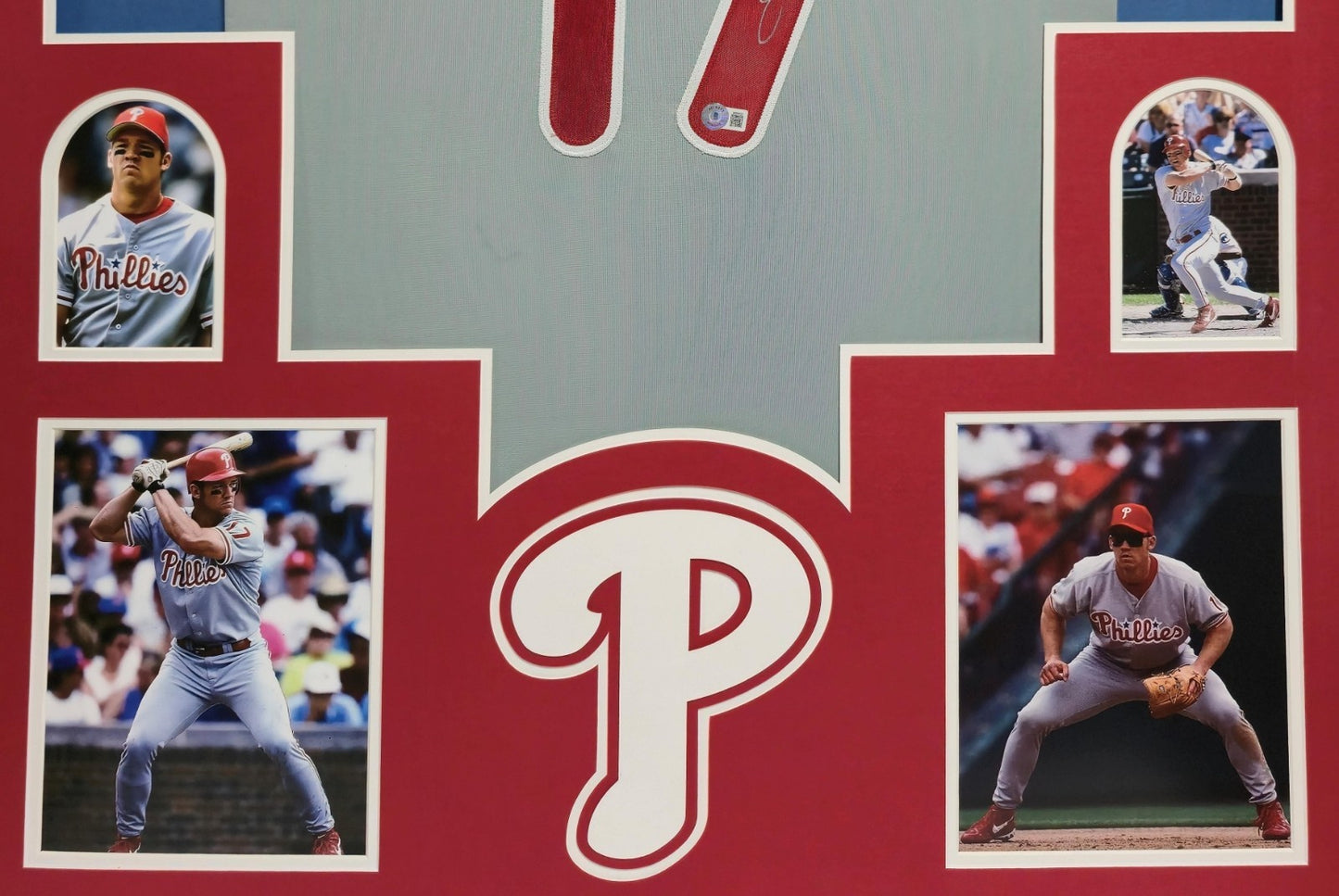 Framed Philadelphia Phillies Scott Rolen Autographed Signed Jersey Beckett Holo